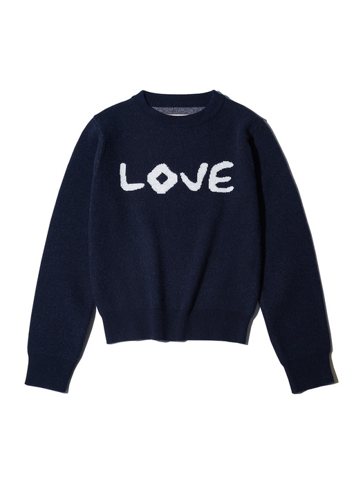 KN4227 Lorraine LOVE round knit_Navy