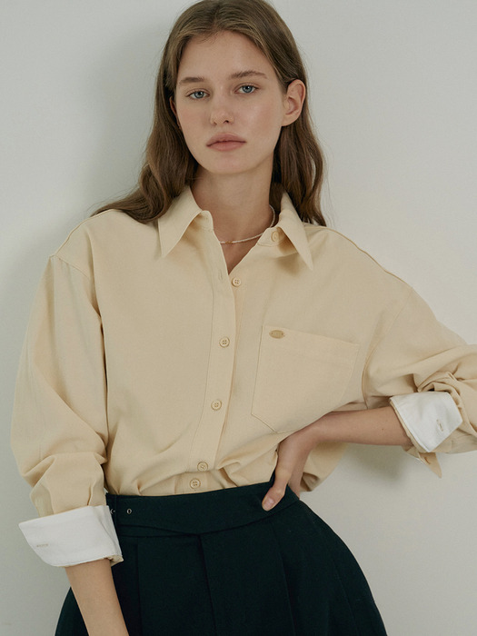 W Oxford French Shirt_Butter
