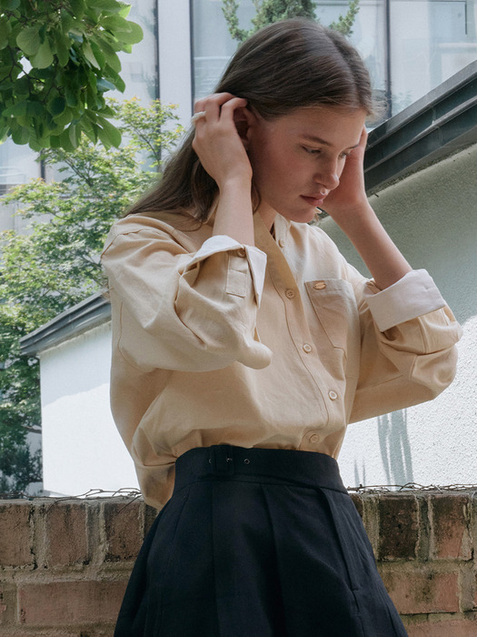 W Oxford French Shirt_Butter