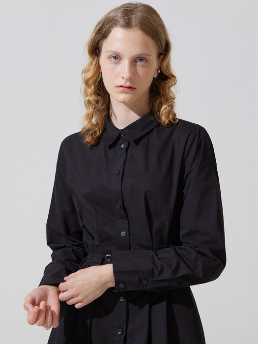 Lery shirts long dress - black