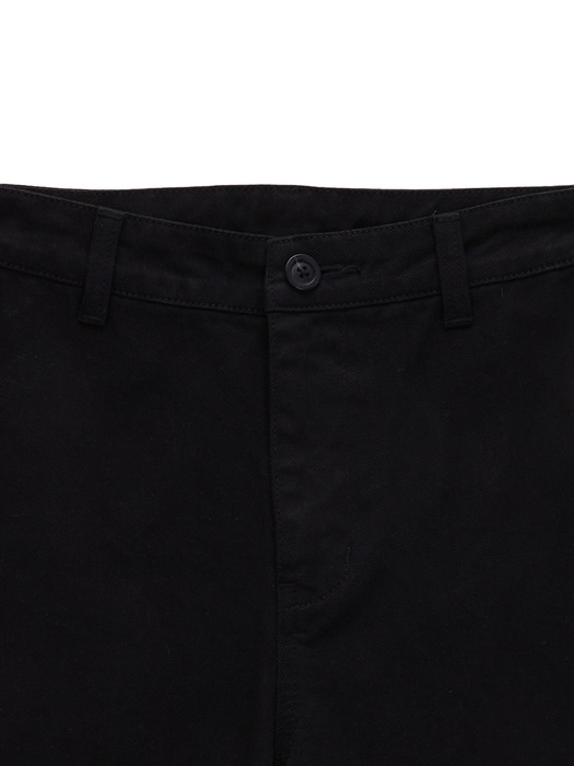 PATCHED DYING PANTS IN BLACK