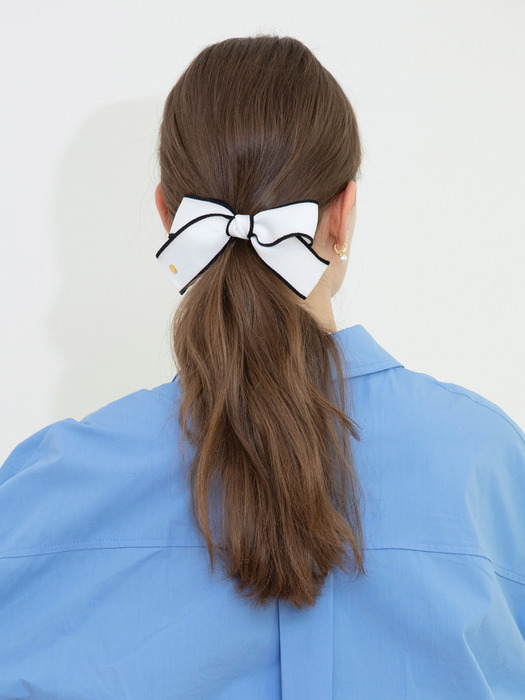 pretty school ribbon hair pin (3colors)