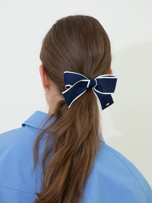 pretty school ribbon hair pin (3colors)