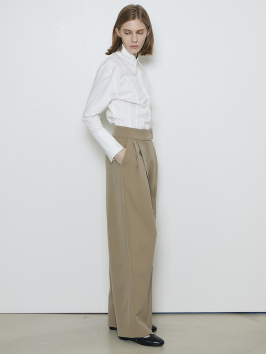 Tuck Semi-Wide Long Pants_2colors