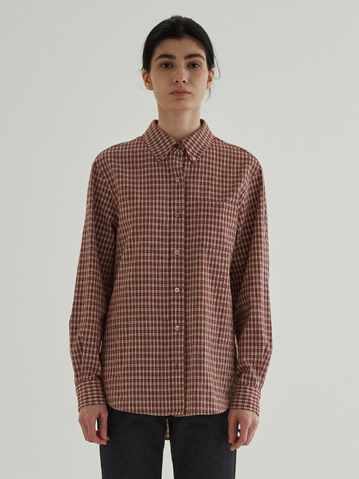 Classic Button Down Shirt (Red Check)