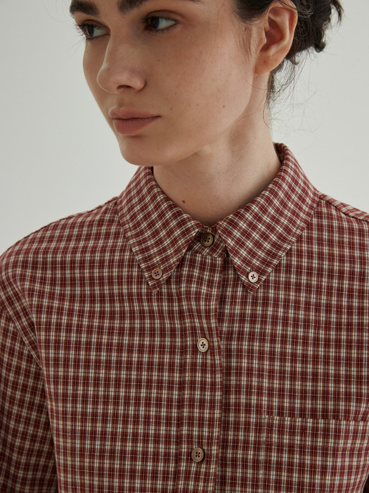 Classic Button Down Shirt (Red Check)