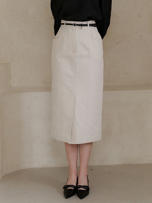 Basic Slit Skirt(2color)