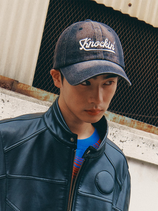 [단독] Washed Denim Knockin Logo B.B Cap (3COLOR)