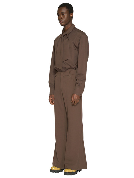 BROWN BOOTS CUT TROUSERS