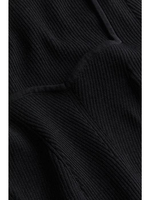 리브니트 스위트하트 넥 바디콘 드레스 블랙 1205805001