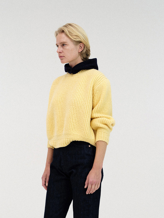 Tobu volume wool knit (Yellow)