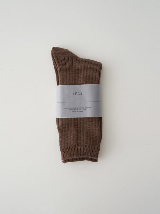 Leau basic socks_brown