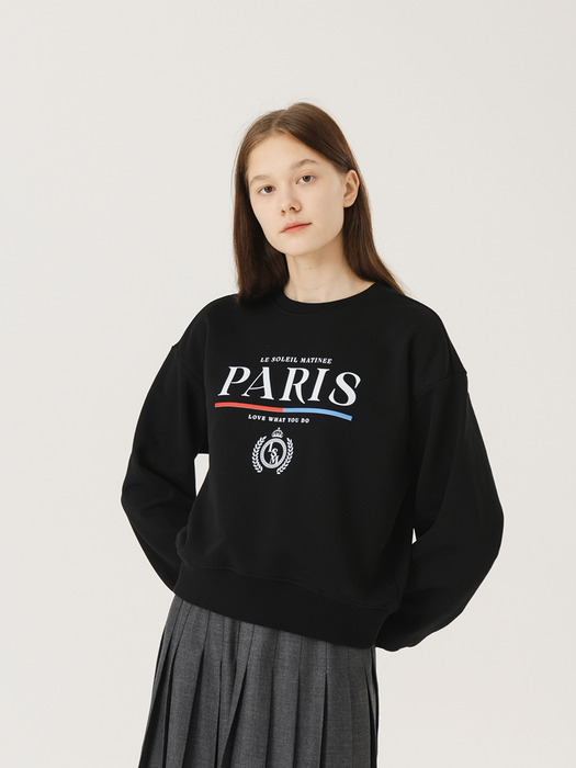 [기모 옵션] Standard Classic Paris Sweat Shirts [BLACK]