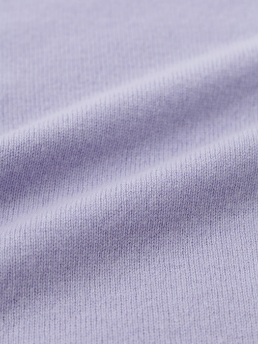 Wool Wholegarment V-Neck Knit (Purple)