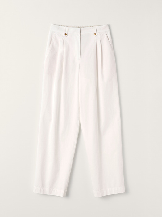 Berni Washing Cotton Pants (White)