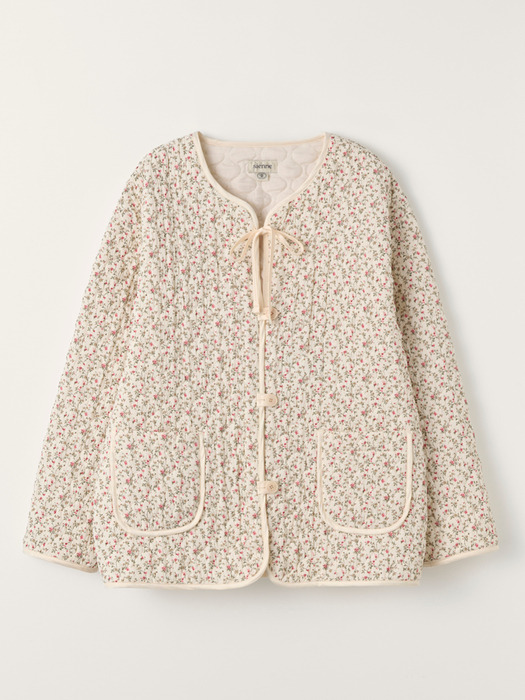 Violette Quilted Cardigan (Ivory)