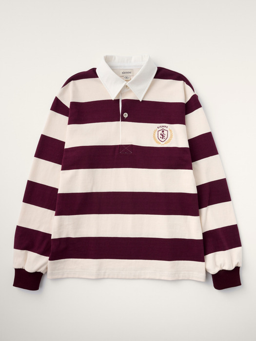 Preppy Stripe Shirt (Burgundy)