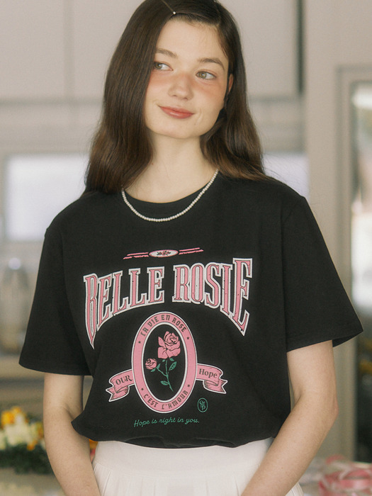 Belle Rose T-shirt - Black