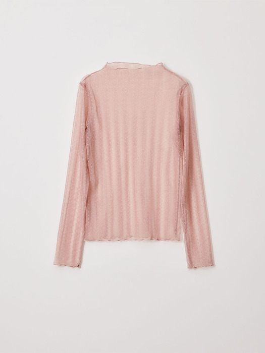 SHEER LACE TOP_PINK