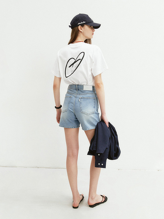 UNISEX HEART D LOGO T-SHIRT OFF WHITE_UDTS4B140OW