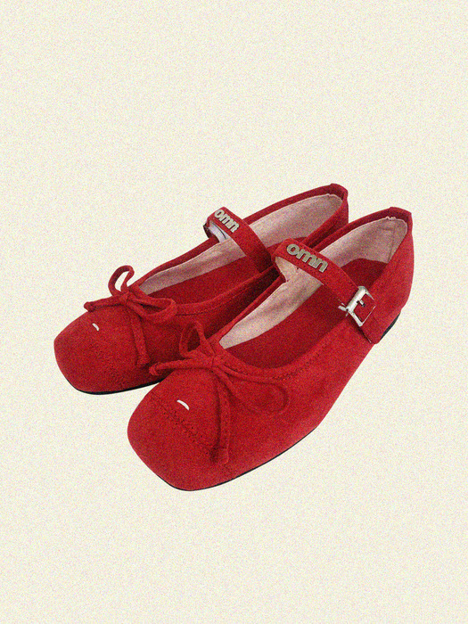 omn flat shoes _red