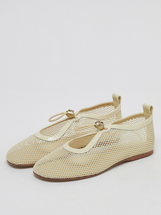 Mesh luv string flat(Butter)