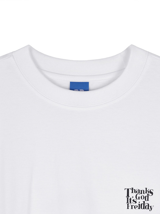 에센셜 로고  반팔 티셔츠(WHITE)