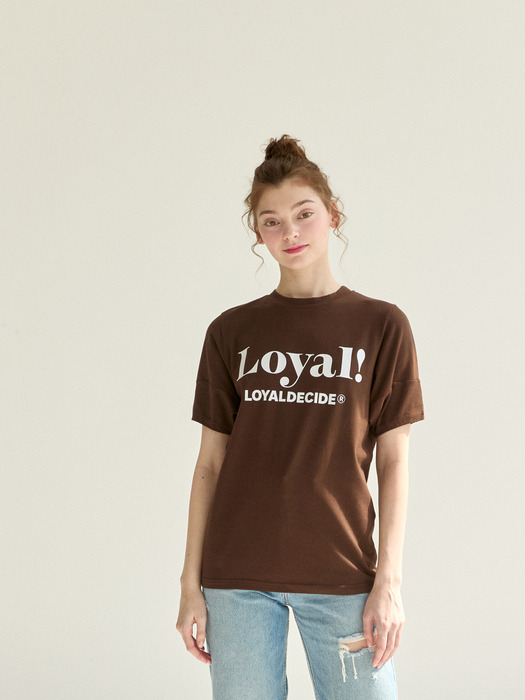 슬릿 로얄 티셔츠 브라운