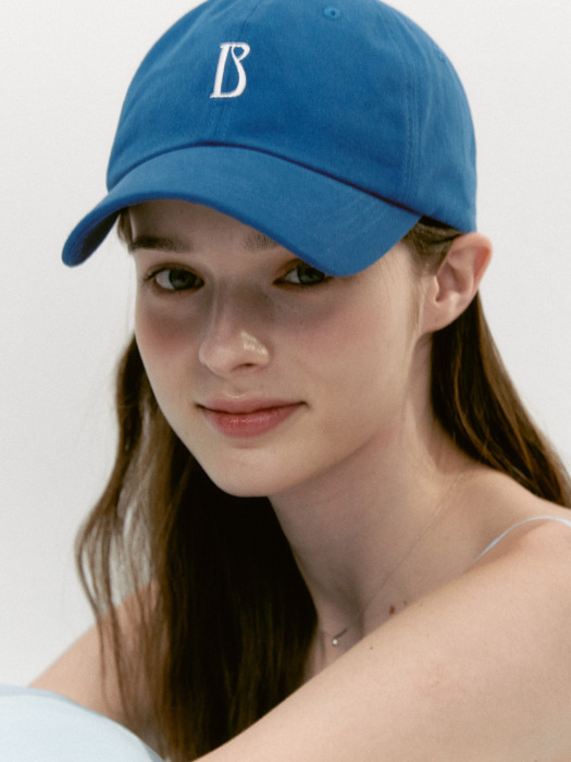 B Logo Dusty Blue Ball Cap