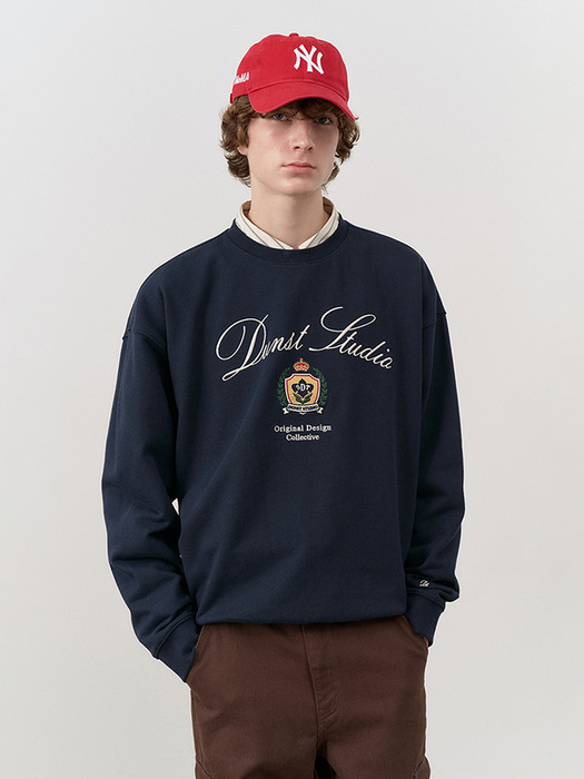 UNISEX CLASSIC LOGO SWEATSHIRT FRENCH NAVY_M_UDTS4C113N2