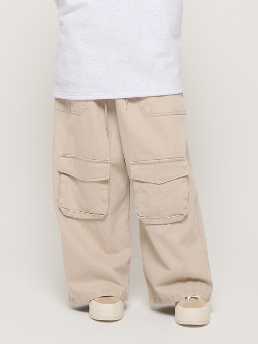 CB PIGMENT POCKET WORK PANTS (BEIGE)