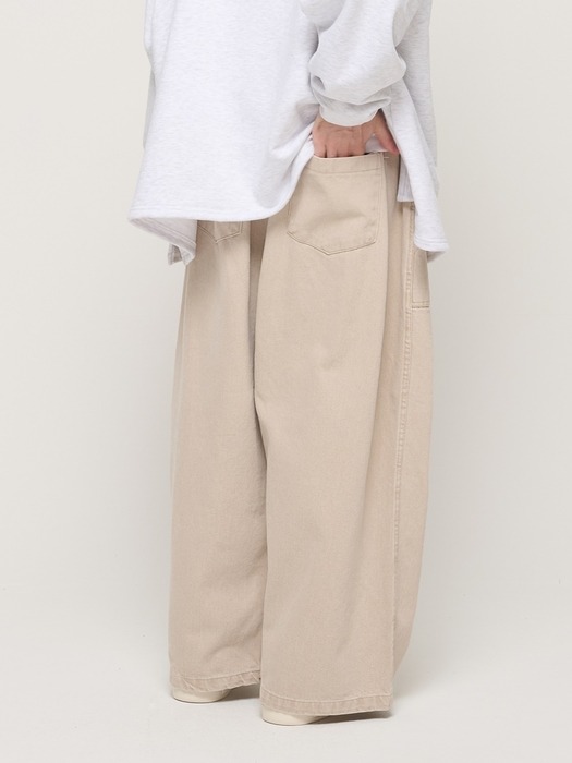 CB PIGMENT POCKET WORK PANTS (BEIGE)