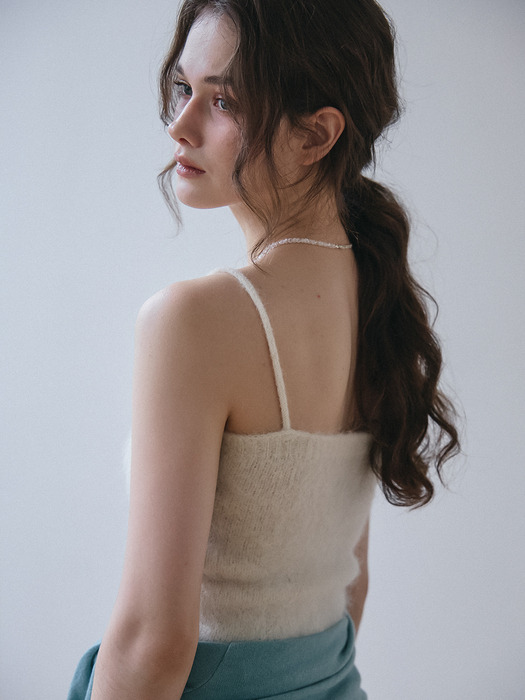 BABY ALPACA KNIT BUSTIER_IVORY