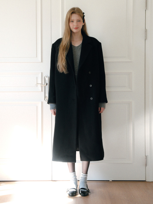 Wool Alpaca Long Coat_2 Colors