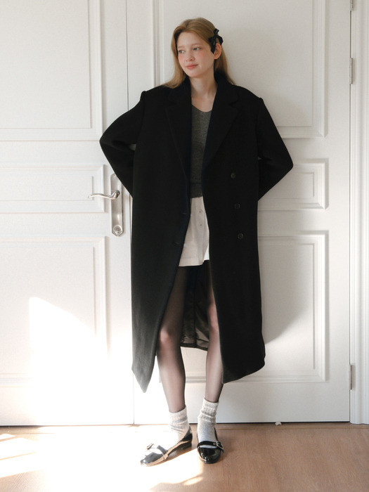 Wool Alpaca Long Coat_2 Colors