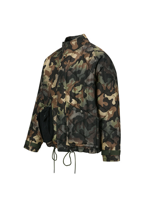 NEW MULTI-POCKET CAMOUFLAGE QUILTED JUMPER awa693m(SAND)