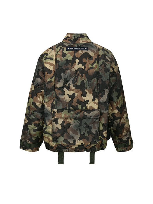 NEW MULTI-POCKET CAMOUFLAGE QUILTED JUMPER awa693m(SAND)