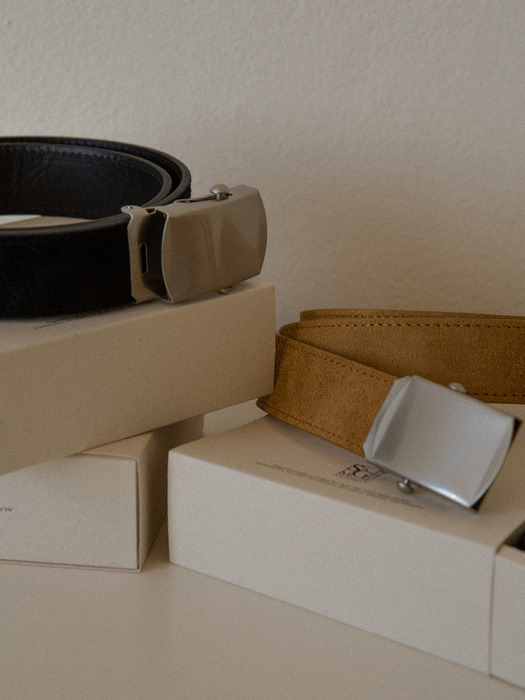 SUEDE COW LEATHER BELT_3COLORS