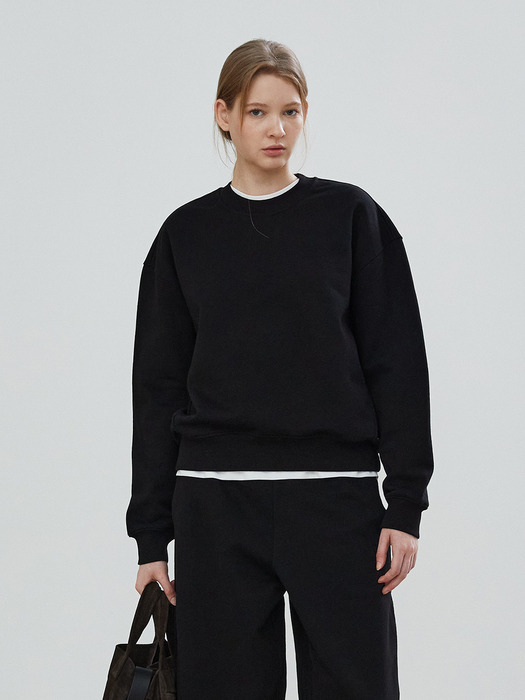 COTTON SWEATSHIRT - BLACK