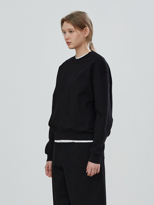 COTTON SWEATSHIRT - BLACK