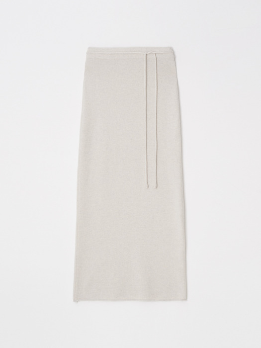 MERINO WOOL BLEND STRING KNIT SKIRT