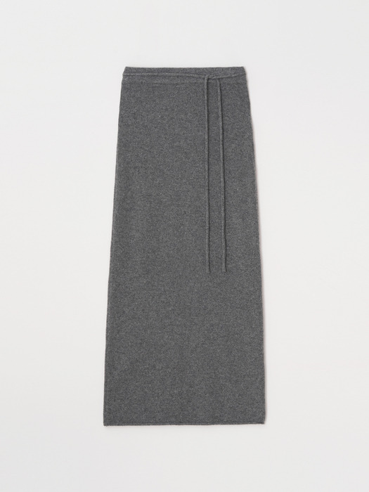 MERINO WOOL BLEND STRING KNIT SKIRT