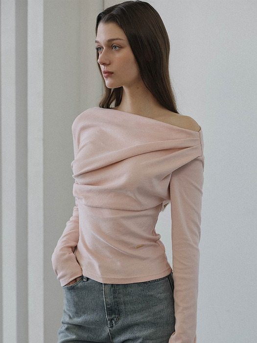 One Off-shoulder Sleeve [Pink]