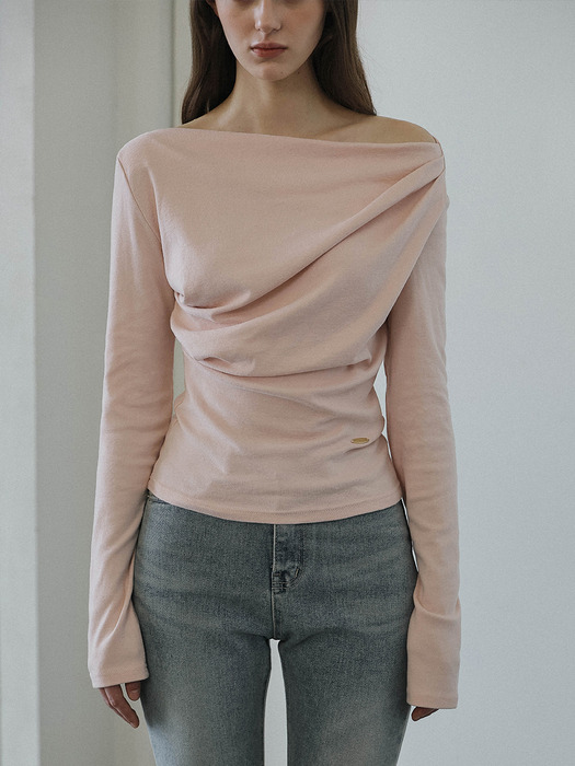 One Off-shoulder Sleeve [Pink]