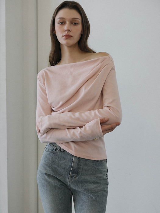 One Off-shoulder Sleeve [Pink]