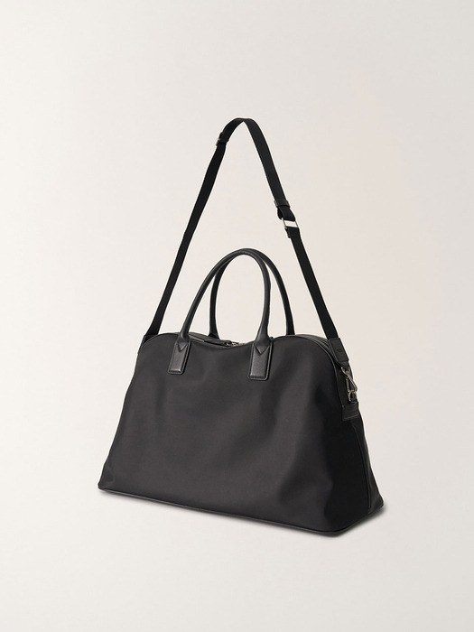 Nylon boston bag (Black)