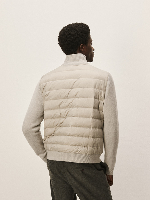 [Murray Allan]Half neck Zip-up Goose mix jacket_Shadow M43MOT010SD