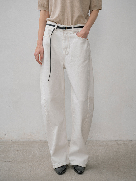SIJN6087 아르코 커브드 데님_Ivory