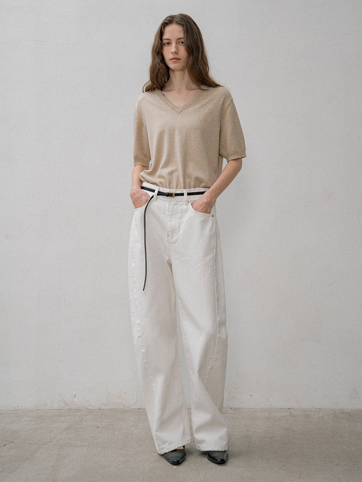 SIJN6087 아르코 커브드 데님_Ivory