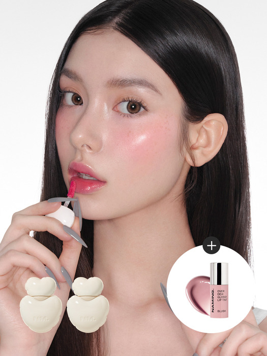 [오버듀 미니 틴트 증정] 글로이 하트 립 틴트 듀오